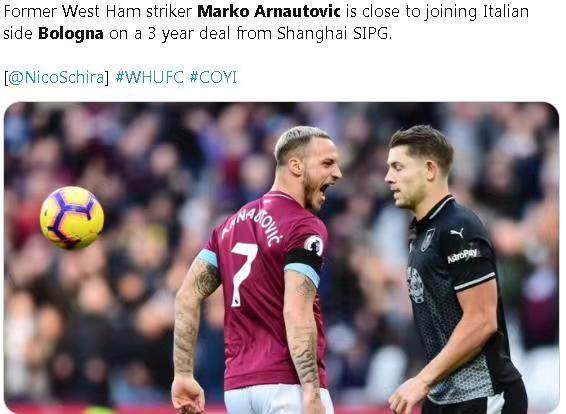 阿瑙接近和意甲球队签约3年 欲和海港提前解约